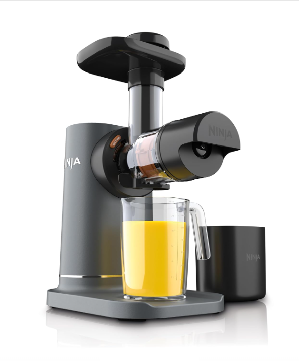 Ninja NeverClog Cold Press Juicer, Powerful Slow Juicer with Total Pulp Control, Countertop, Electric, 2 Pulp Functions, Dishwasher Safe, 2nd Generation, Charcoal, JC151