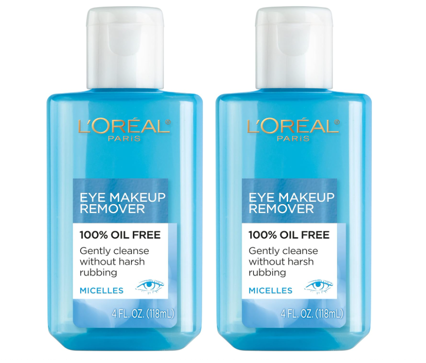L'Oreal Paris Clean Artiste Oil Free Eye Makeup Remover, 2 Count