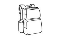 Suitcases and backpacks
