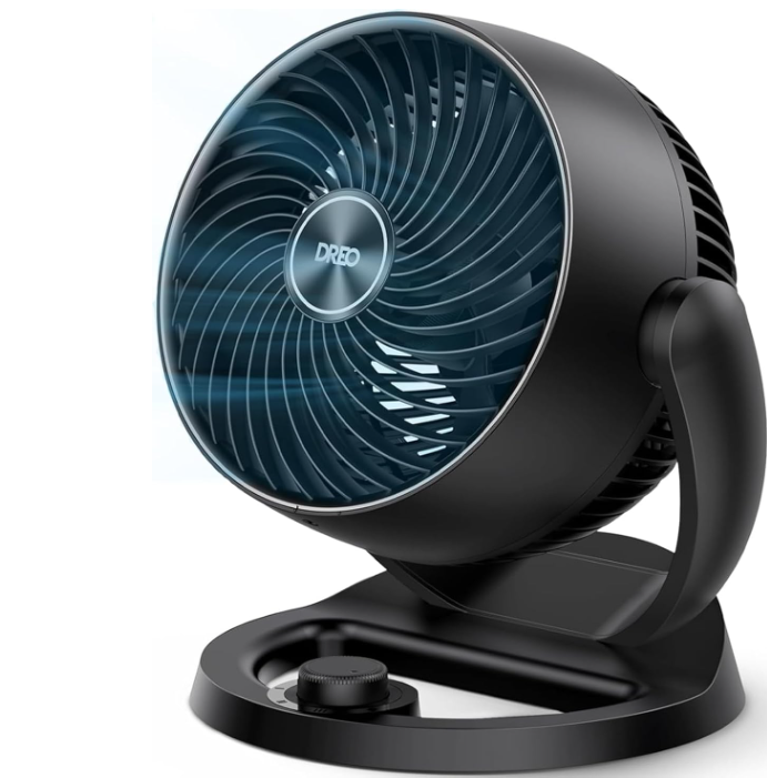 Dreo Fan for Bedroom, 12 Inches, 70ft Powerful Airflow, 28db Quiet Table Air Circulator Fans for Whole Room, 120° Adjustable Tilt, 3 Speeds, Desktop Fan for Home, Office, Kitchen