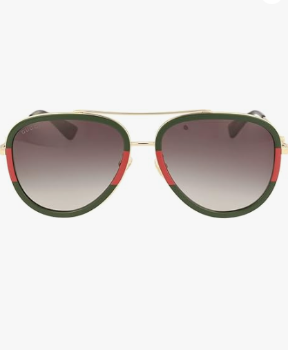 Gucci Pilot Urban Web Block Aviator Sunglasses